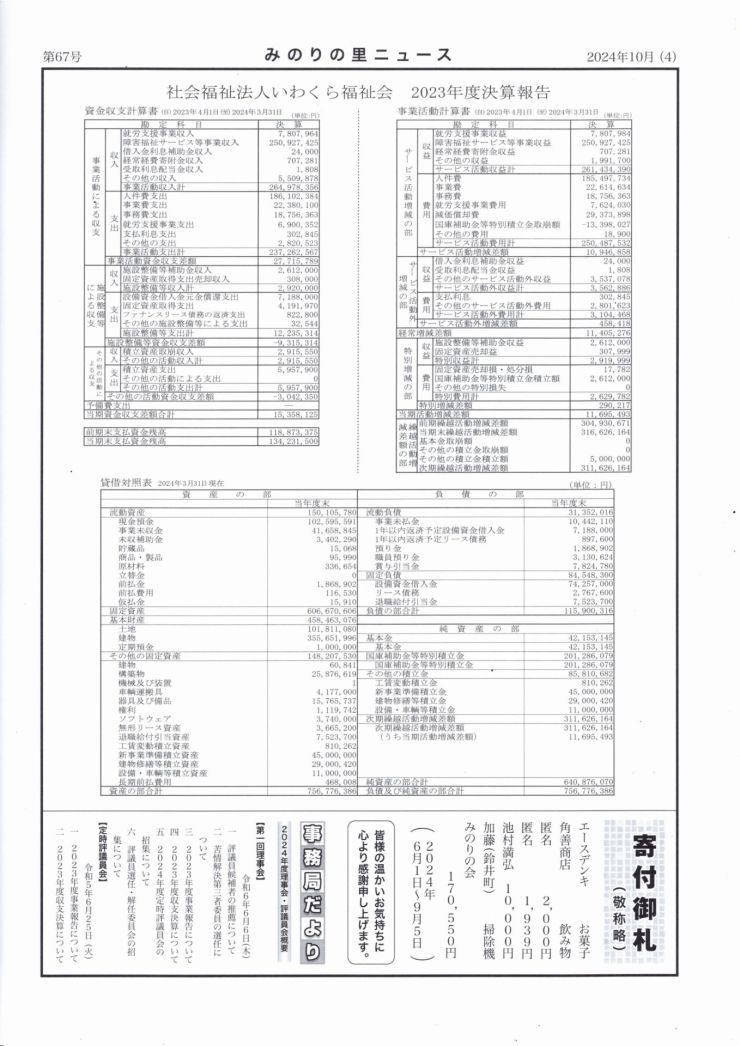 みのりの里ニュース 第67号 4ページ