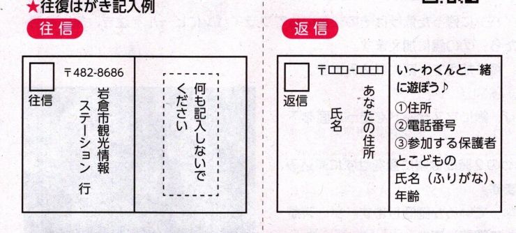 往復はがき 記入例